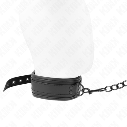 KINK - NEOPRENE BONDAGE COLLAR MODEL 1 WITH BELT 78 CM ADJUSTABLE 37.5 X 49.5 CM - My naughty haven #