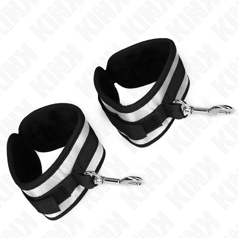 KINK - NEOPRENE WRIST CUFFS GREY 23 X 5 CM - My naughty haven #