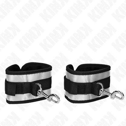 KINK - NEOPRENE WRIST CUFFS GREY 23 X 5 CM - My naughty haven #