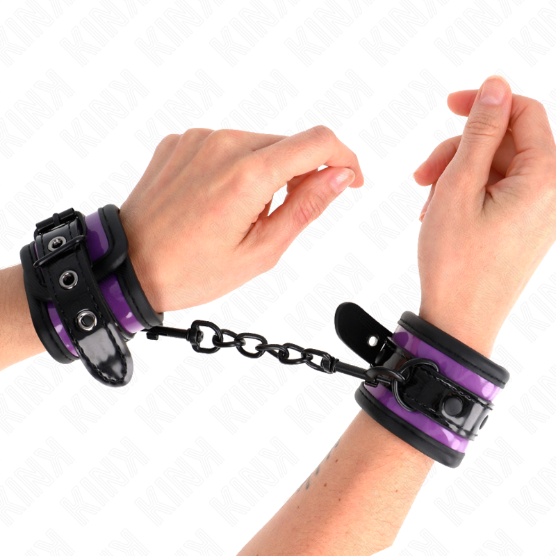 KINK - NEOPRENE WRIST RESTRAINTS LIGHT PURPLE AJUSTABLE 21-28 CM X 5 CM - My naughty haven #