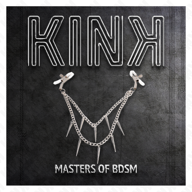 KINK - NIPPLE CLAMPS WITH SPIKES CHAINS 30 CM - My naughty haven #