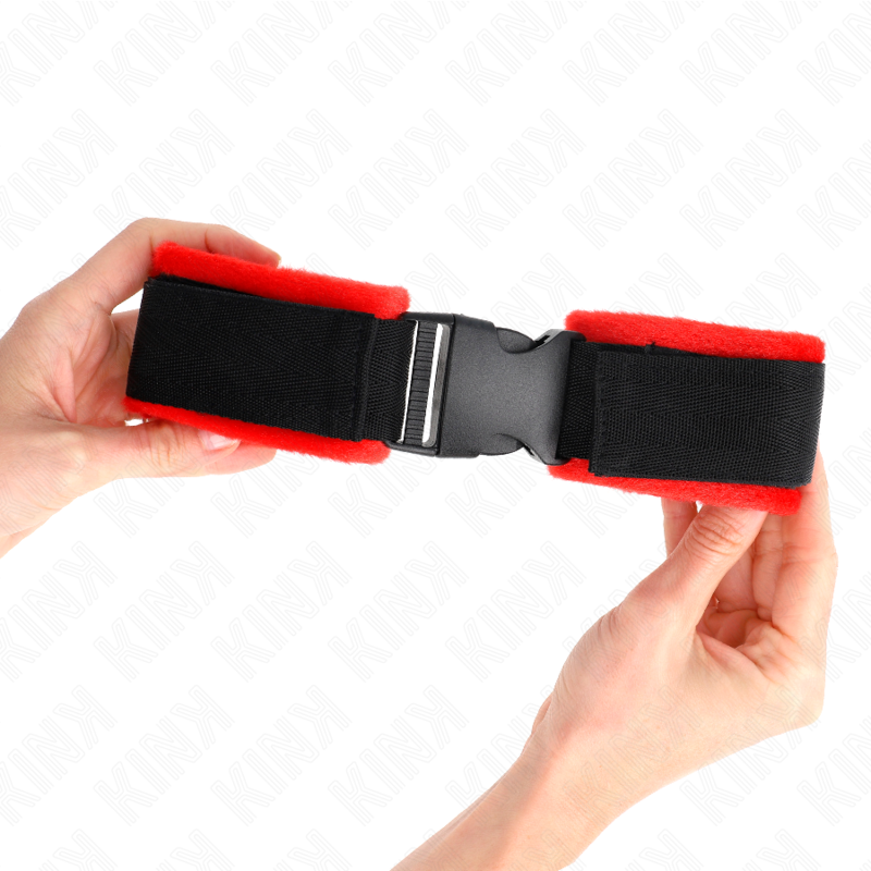 KINK - NYLON BIND HOOK&LOOP WRIST RESTRAINTS BLACK MODEL 1 AJDUSTABLE 25-35 CM X 6 CM - My naughty haven #