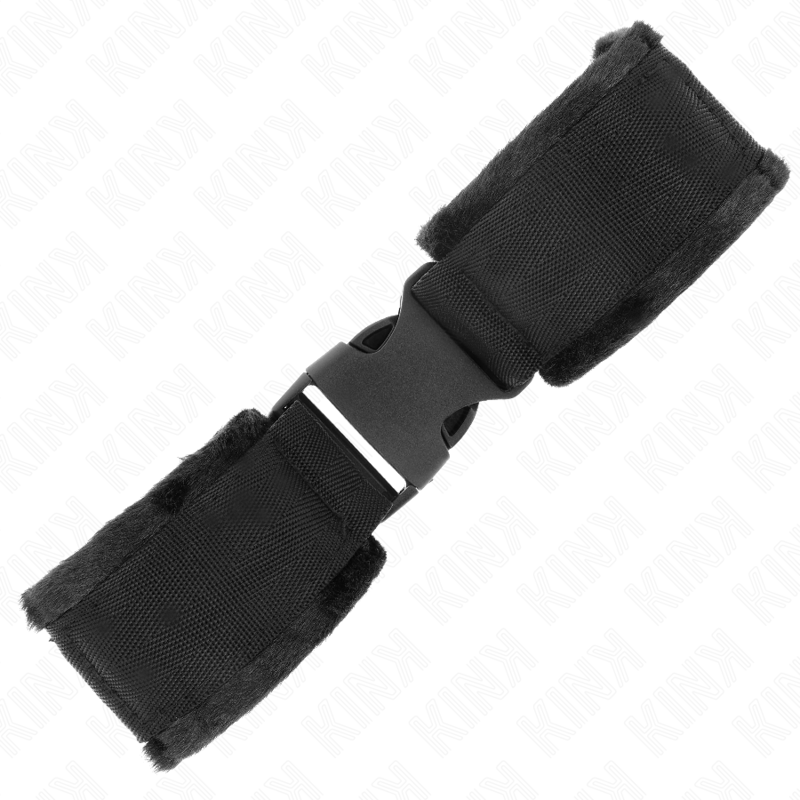 KINK - NYLON BIND HOOK&LOOP WRIST RESTRAINTS RED-BLACK MODEL 1 AJDUSTABLE 25-35 CM X 6 CM - My naughty haven #