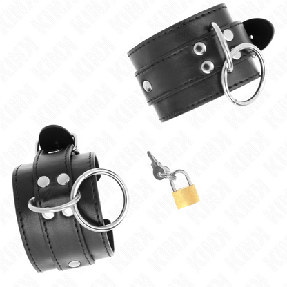 KINK - O-RING LOCKED WRIST RESTRAINTS BLACK ADJUSTABLE 20-28 CM X 5.5 CM - My naughty haven #