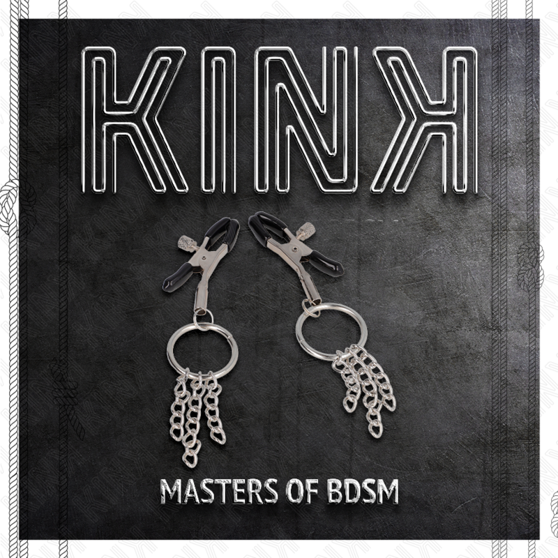 KINK - O RING NIPPLE CLAMP AND LITTLE CHAIN SILVER 6 CM - My naughty haven #