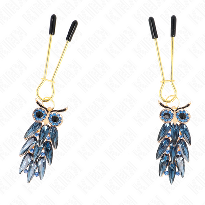 KINK - OWL PENDANT NIPPLE CLAMPS 6 CM - My naughty haven #