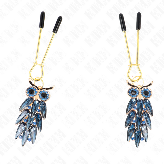 KINK - OWL PENDANT NIPPLE CLAMPS 6 CM - My naughty haven #