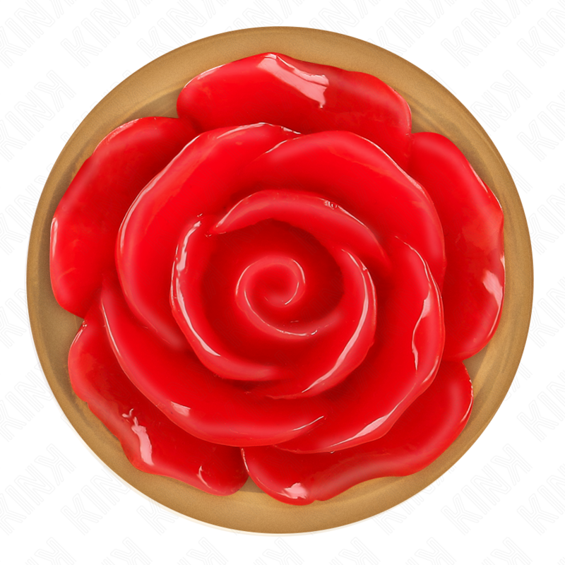 KINK - PINK GOLD ANAL PLUG WITH RED ROSE S - My naughty haven #