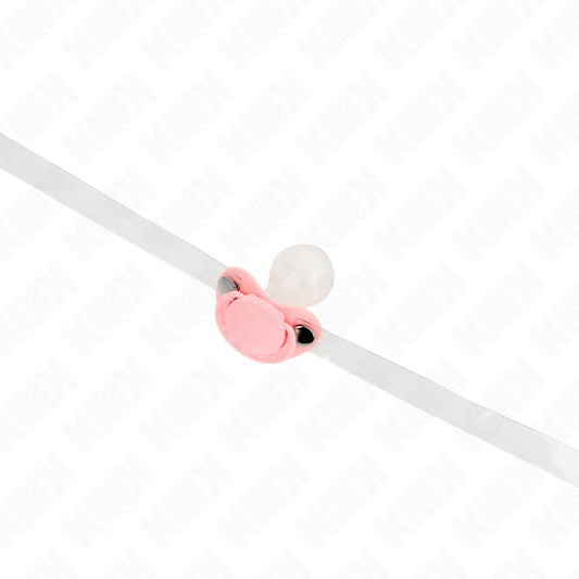 KINK - PINK PACIFIER SHAPED GAG 5.5 x 4 CM ADJUSTABLE 43-60 CM - My naughty haven #