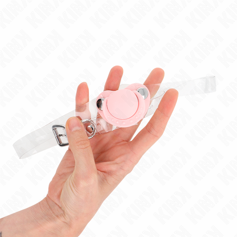 KINK - PINK PACIFIER SHAPED GAG 5.5 x 4 CM ADJUSTABLE 43-60 CM - My naughty haven #