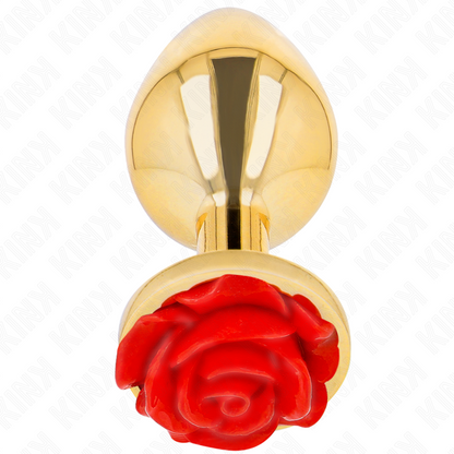 KINK -  PLUG ANAL GOLD ROSE RED SIZE L - My naughty haven #