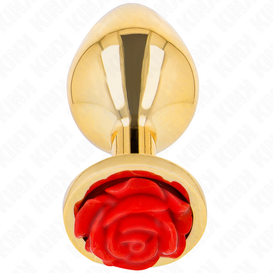 KINK -  PLUG ANAL GOLD ROSE RED SIZE S - My naughty haven #