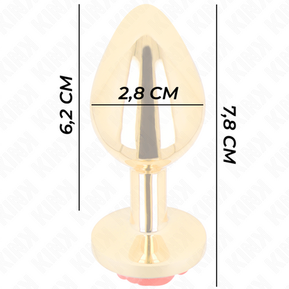 KINK -  PLUG ANAL GOLD ROSE RED SIZE S - My naughty haven #