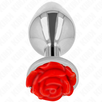 KINK - PLUG ANAL ROSE RED SIZE L - My naughty haven #