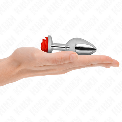 KINK - PLUG ANAL ROSE RED SIZE M - My naughty haven #
