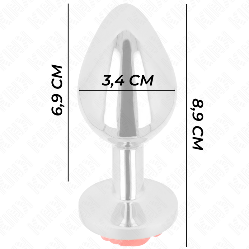 KINK - PLUG ANAL ROSE RED SIZE M - My naughty haven #