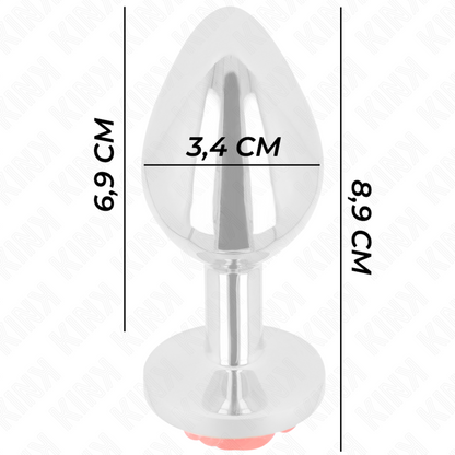 KINK - PLUG ANAL ROSE RED SIZE M - My naughty haven #