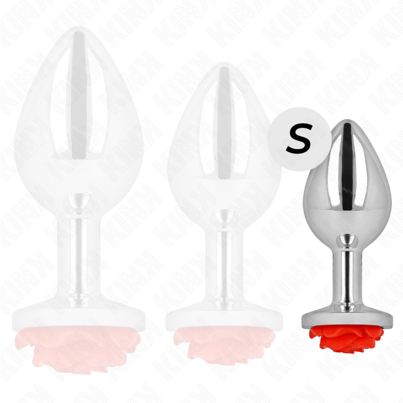KINK - PLUG ANAL ROSE RED SIZE S - My naughty haven #
