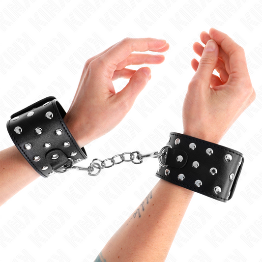 KINK - PUNK WRIST RESTRAINTS ADJUSTABLE 19-24 CM X 5.5 CM - My naughty haven #