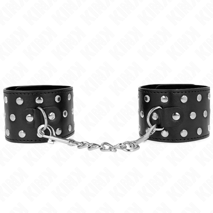 KINK - PUNK WRIST RESTRAINTS ADJUSTABLE 19-24 CM X 5.5 CM - My naughty haven #