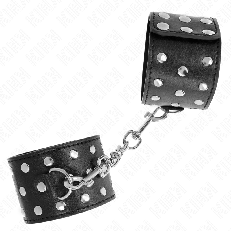 KINK - PUNK WRIST RESTRAINTS ADJUSTABLE 19-24 CM X 5.5 CM - My naughty haven #