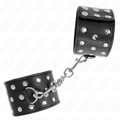 KINK - PUNK WRIST RESTRAINTS ADJUSTABLE 19-24 CM X 5.5 CM - My naughty haven #