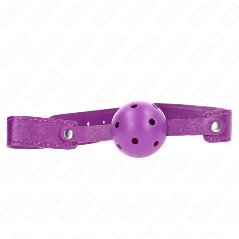 KINK - PURPLE BREATHABLE BALL 4.5 CMGAG 65 x 2.5 CM - My naughty haven #