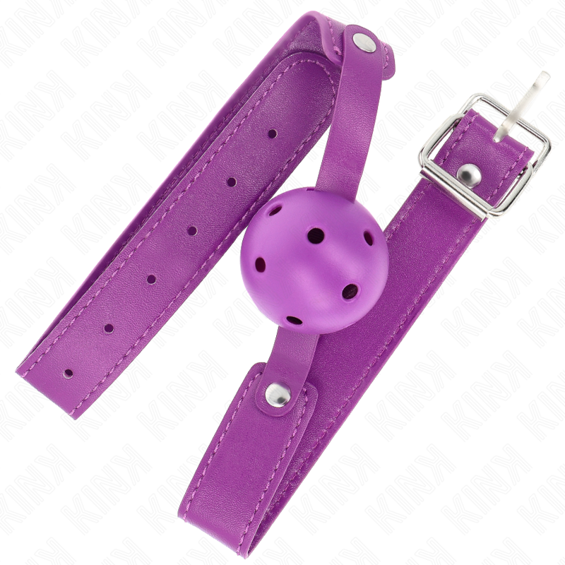 KINK - PURPLE BREATHABLE BALL 4.5 CMGAG 65 x 2.5 CM - My naughty haven #