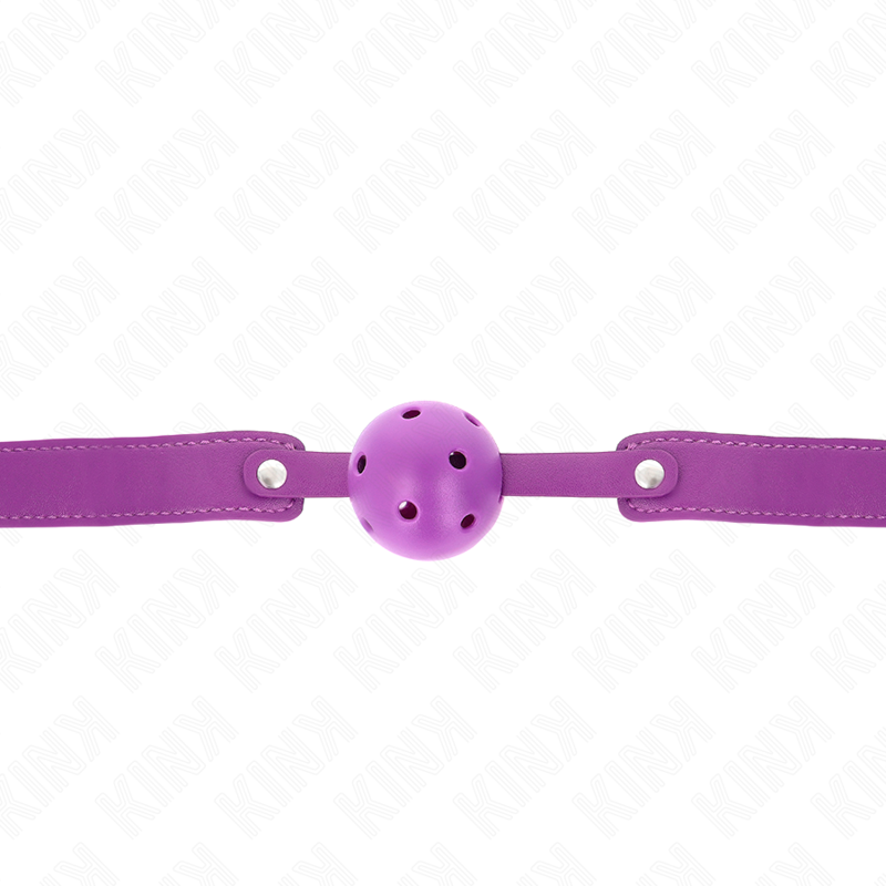 KINK - PURPLE BREATHABLE BALL 4.5 CMGAG 65 x 2.5 CM - My naughty haven #