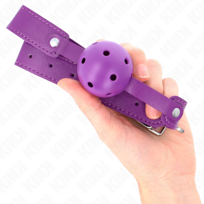 KINK - PURPLE BREATHABLE BALL 4.5 CMGAG 65 x 2.5 CM - My naughty haven #