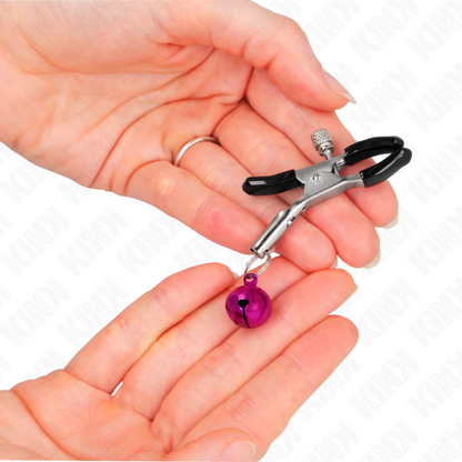KINK - PURPLE SINGLE BELL NIPPLE CLAMP 6 CM - My naughty haven #