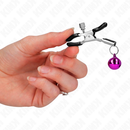 KINK - PURPLE SINGLE BELL NIPPLE CLAMP 6 CM - My naughty haven #