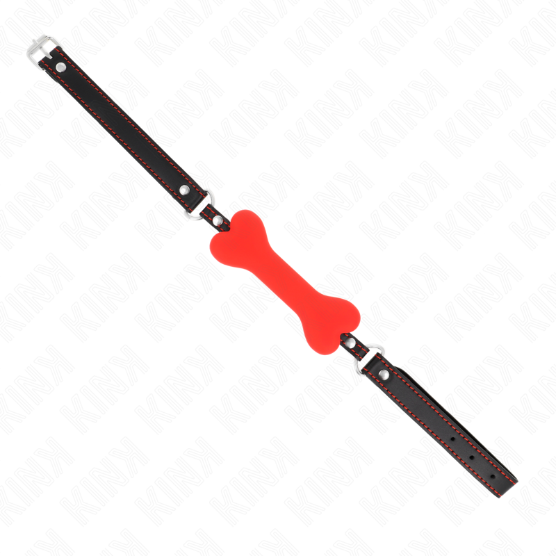KINK - RED BONE 12 CM GAG 63 x 2 CM - My naughty haven #