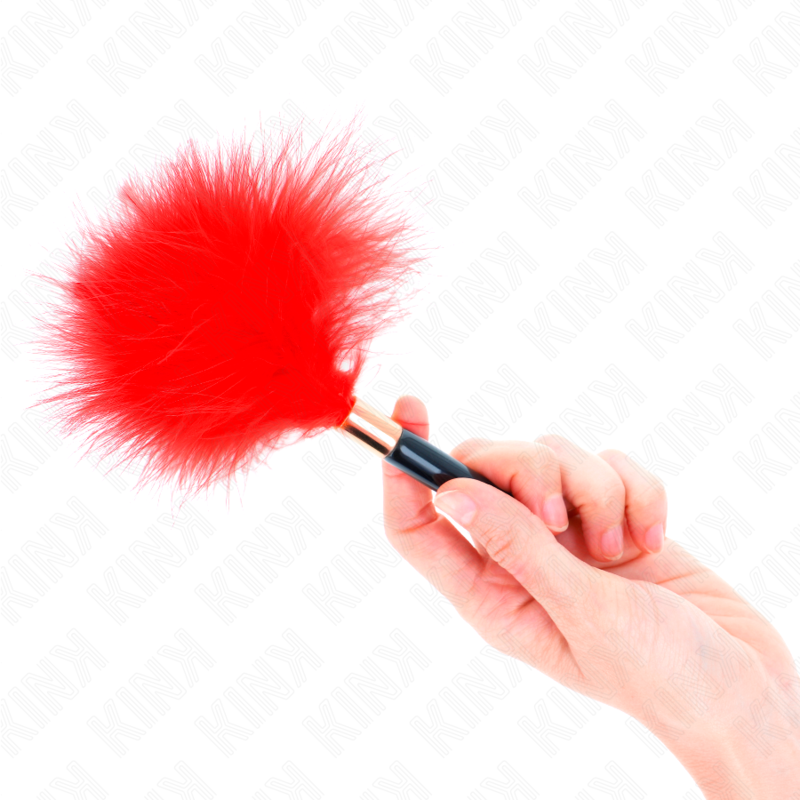KINK - RED GOLD METAL TICKLE FEATHERS 18 CM - My naughty haven #