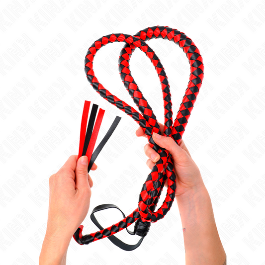 KINK - RED LONG SNAKE WHIP 210 CM - My naughty haven #