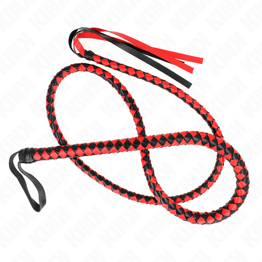 KINK - RED LONG SNAKE WHIP 210 CM - My naughty haven #