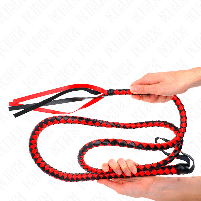 KINK - RED LONG SNAKE WHIP 210 CM - My naughty haven #