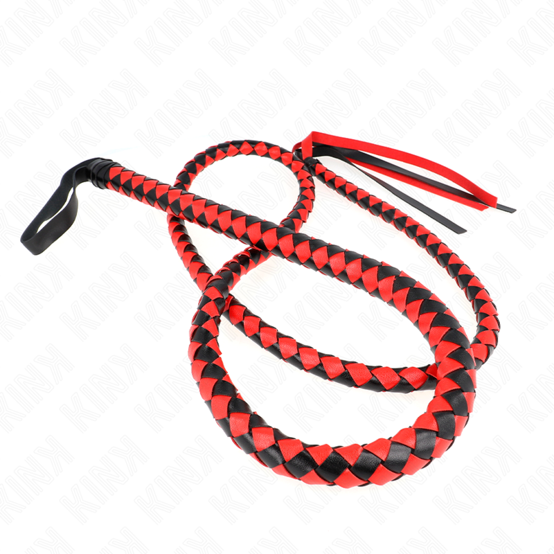 KINK - RED LONG SNAKE WHIP 210 CM - My naughty haven #
