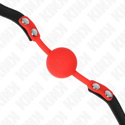 KINK - RED SILICONE BALL 4 CM GAG 60 x 2 CM - My naughty haven #
