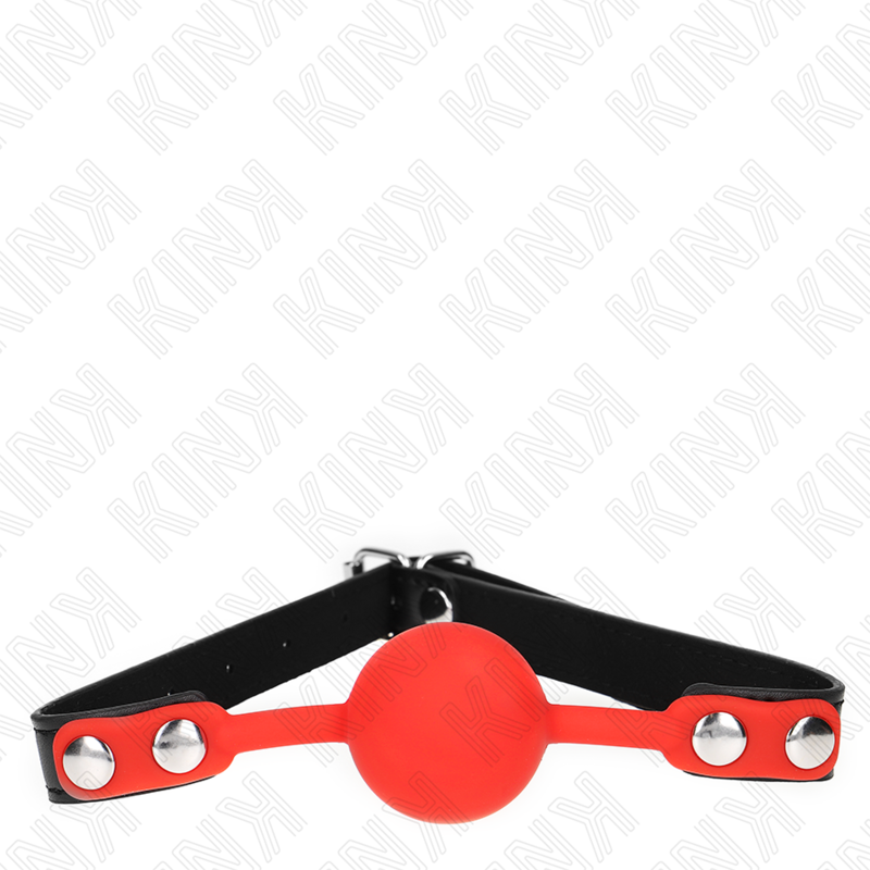 KINK - RED SILICONE BALL 4 CM GAG 60 x 2 CM - My naughty haven #
