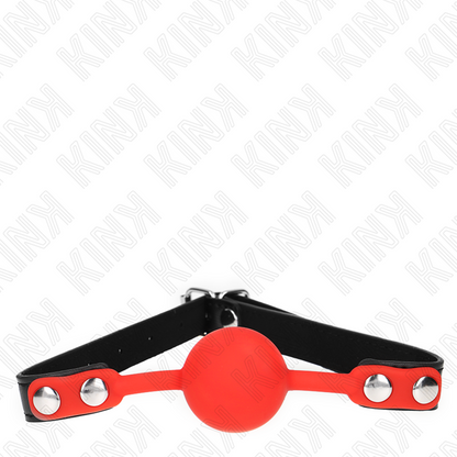 KINK - RED SILICONE BALL 4 CM GAG 60 x 2 CM - My naughty haven #