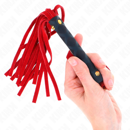 KINK - RED SUEDE MINI WHIP 30 CM - My naughty haven #