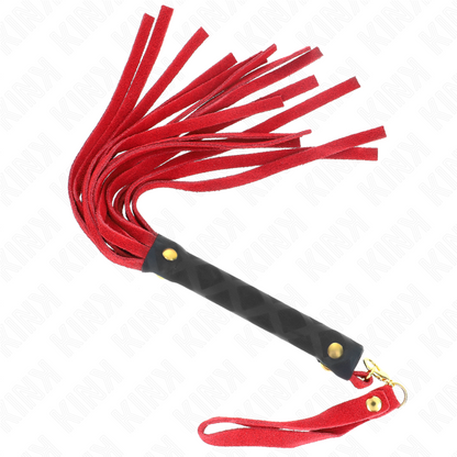 KINK - RED SUEDE MINI WHIP 30 CM - My naughty haven #