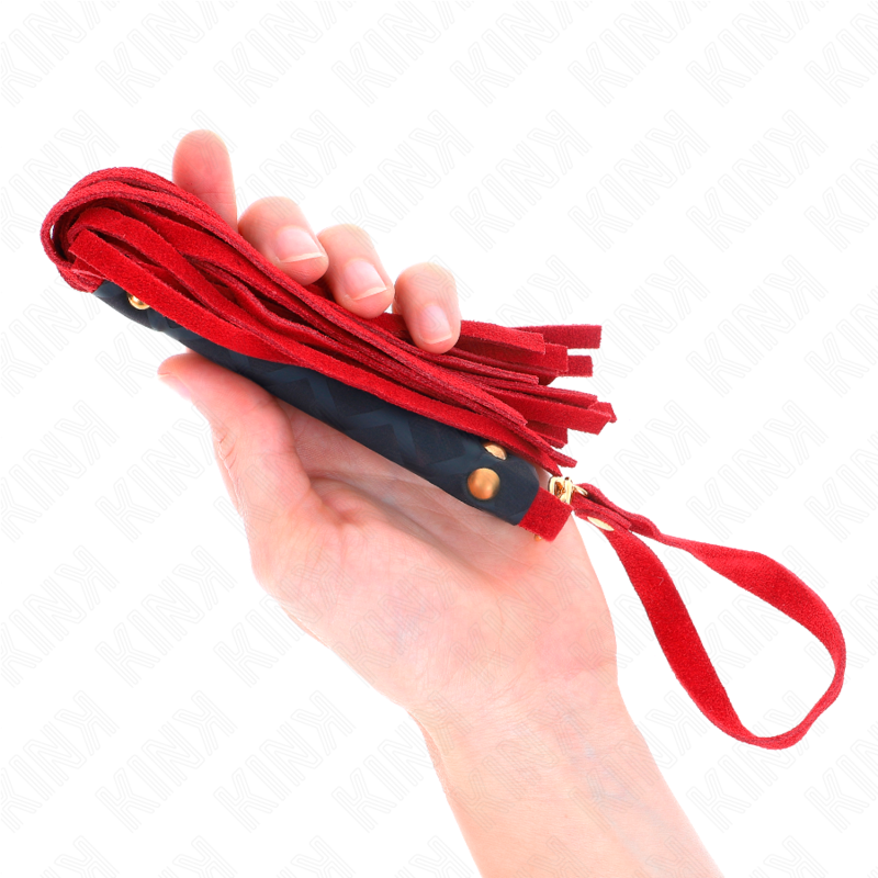 KINK - RED SUEDE MINI WHIP 30 CM - My naughty haven #