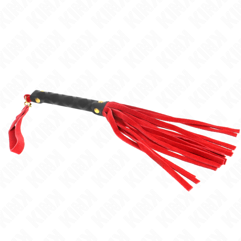 KINK - RED SUEDE MINI WHIP 30 CM - My naughty haven #