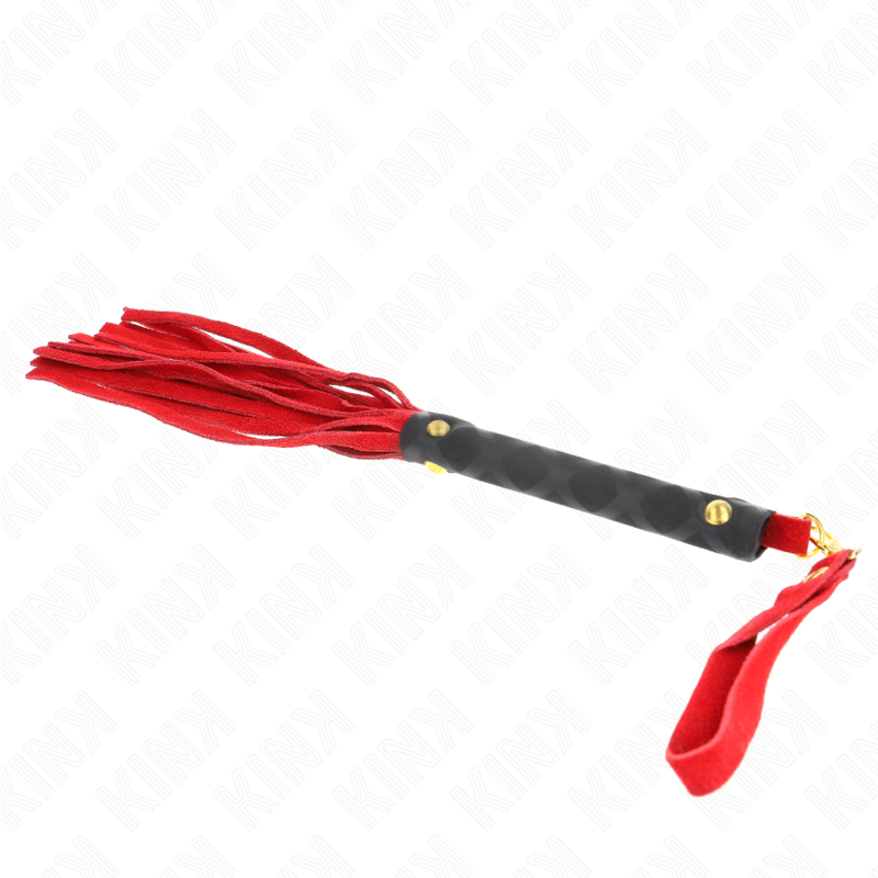 KINK - RED SUEDE MINI WHIP 30 CM - My naughty haven #