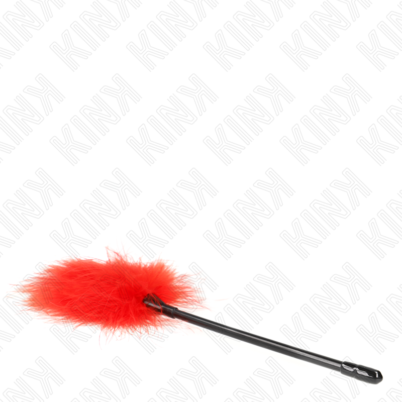 KINK - RED TICKLE FEATHERS USED FOR THE BONDAGE KIT 27 CM - My naughty haven #