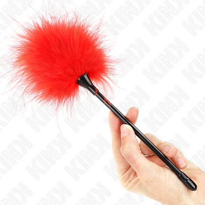 KINK - RED TICKLE FEATHERS USED FOR THE BONDAGE KIT 27 CM - My naughty haven #