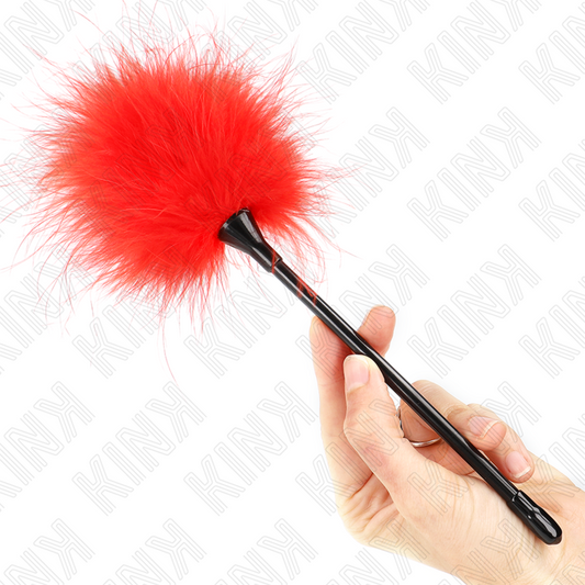 KINK - RED TICKLE FEATHERS USED FOR THE BONDAGE KIT 27 CM - My naughty haven #