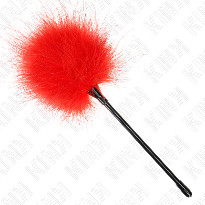 KINK - RED TICKLE FEATHERS USED FOR THE BONDAGE KIT 27 CM - My naughty haven #